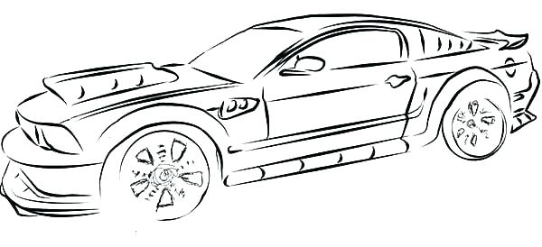 600x274 Mustang Coloring Page 11