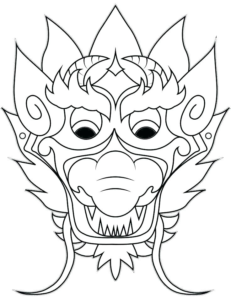 736x952 Chinese Dragon Head Coloring Page Dragon Coloring Pages Dragon