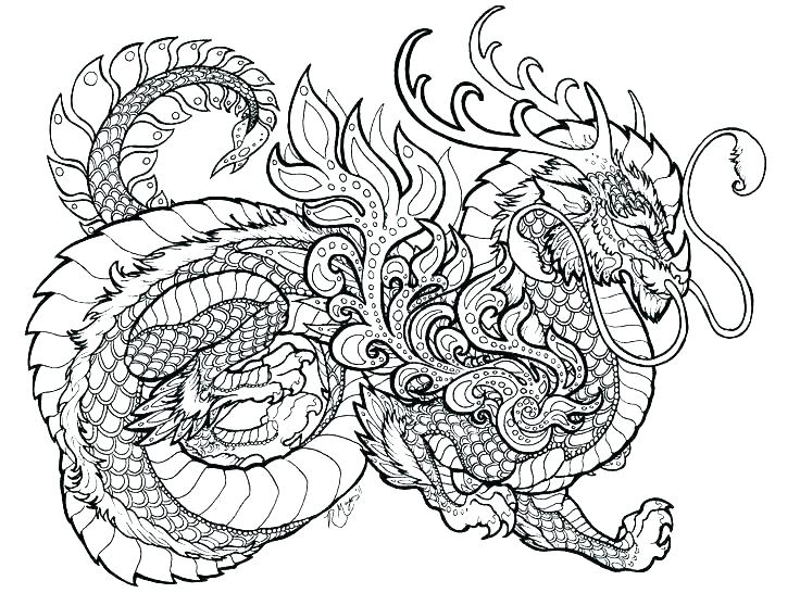 736x546 Chinese New Year Dragon Coloring Page Free New Year Dragon