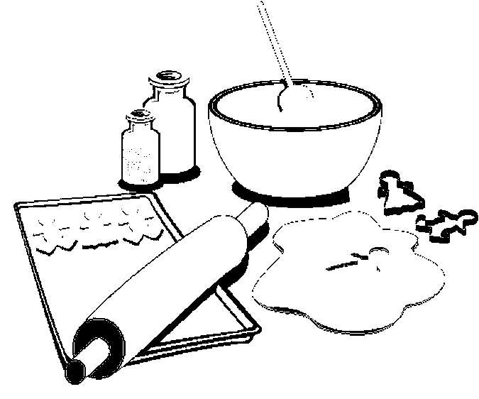 675x562 Christmas Cookies Baking Coloring Page