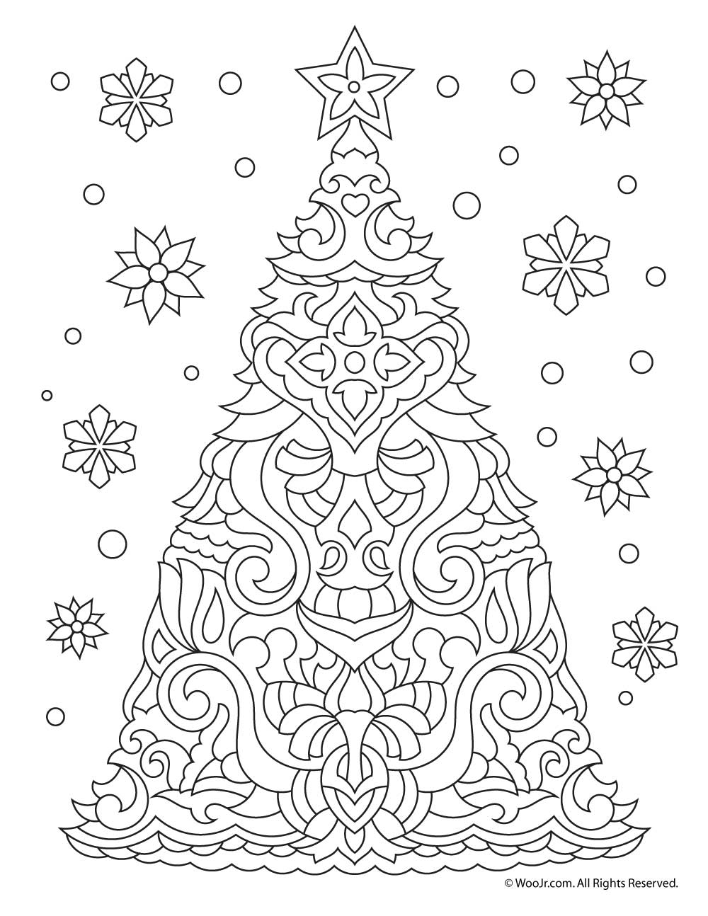 1000x1294 Beautiful Printable Christmas Adult Coloring Pages Woo! Jr. Kids