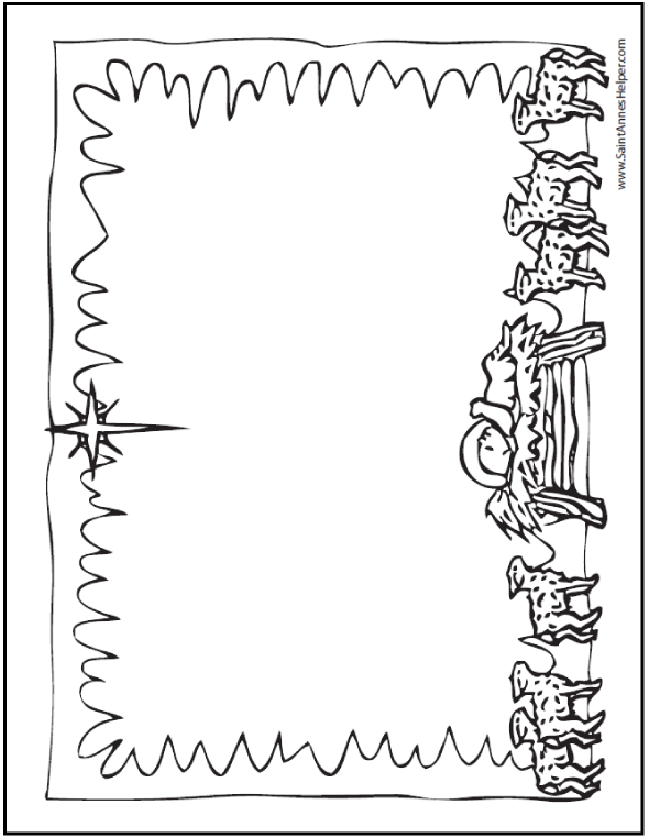 Coloring Pages Christmas Nativity