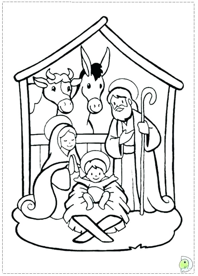 691x960 Nativity Coloring Sheets