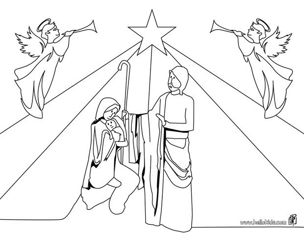 620x480 Christmas Crib Coloring Pages