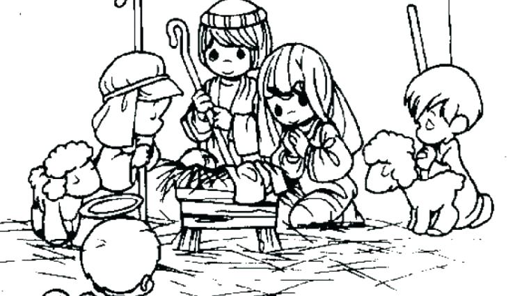 750x425 Christmas Nativity Coloring Sheets Free Nativity Coloring Pages