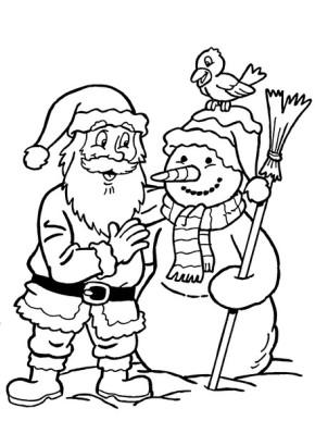 Coloring Pages Christmas Santa