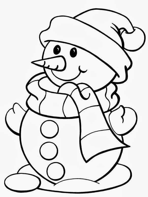 Coloring Pages Christmas Snowman