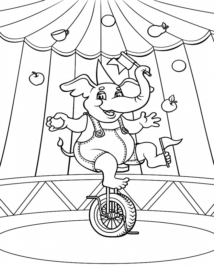 819x1024 Circus Coloring Pages For Preschool