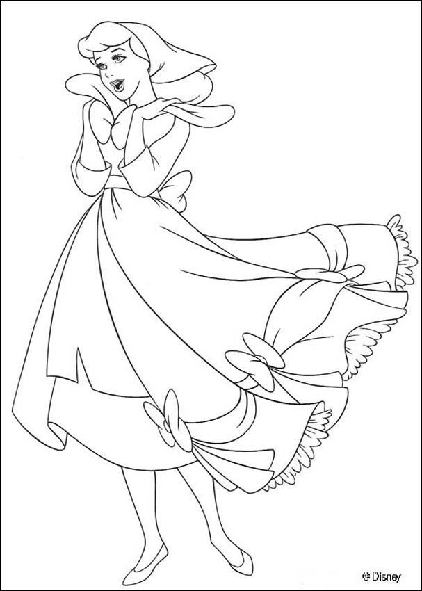607x850 Cinderella Cleaning The House Coloring Pages