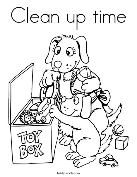 468x605 Clean Up Time Coloring Page