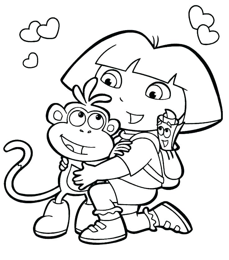 736x838 Dora Coloring Online Free Coloring Pages Free Coloring Pages
