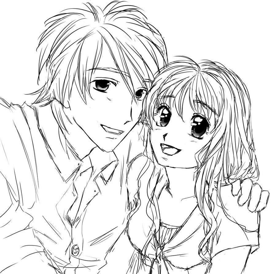 893x895 Neoteric Design Inspiration Anime Couples Coloring Pages Wolf