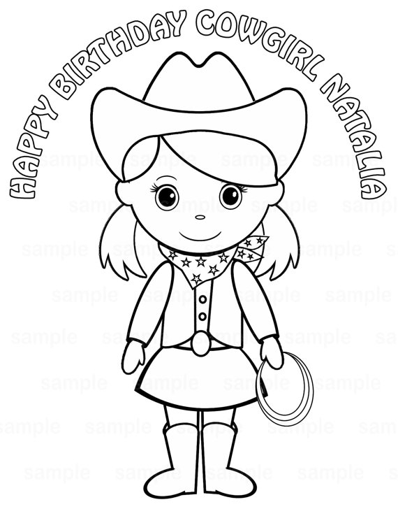 Coloring Pages Cowgirl