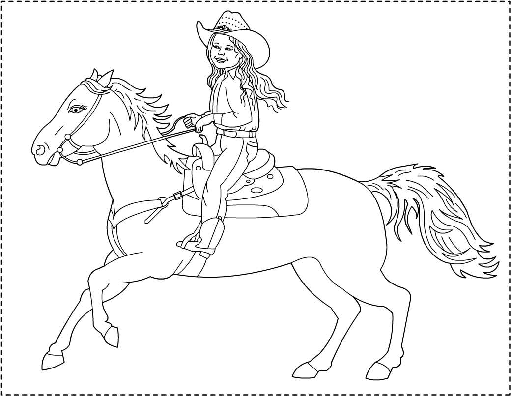 1040x806 Cowgirl Coloring Pages Collection Free Coloring Sheets