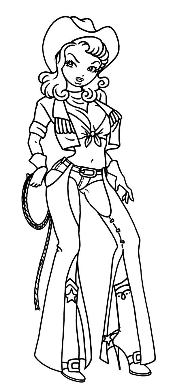 600x1355 Cowgirl Coloring Pages To Download And Print For Free