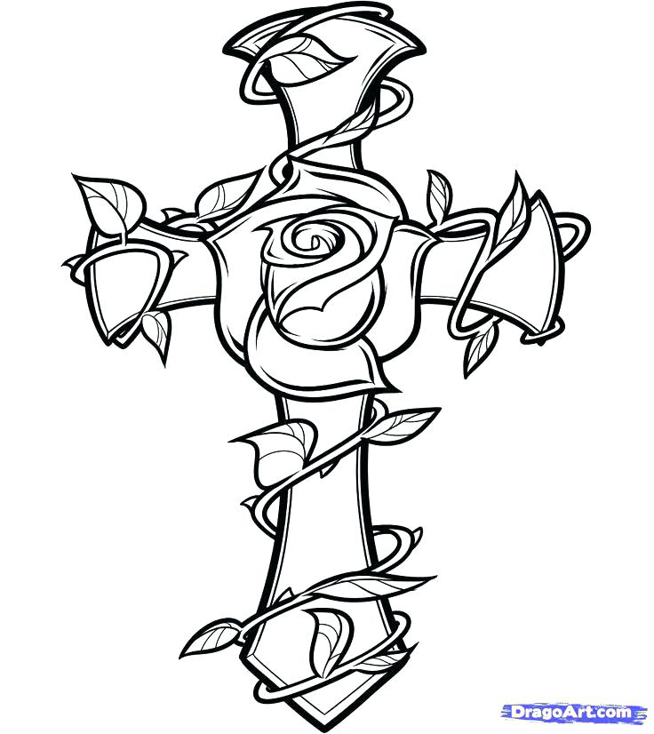 736x826 Coloring Pages Of Crosses And Roses Hearts With Wings Coloring