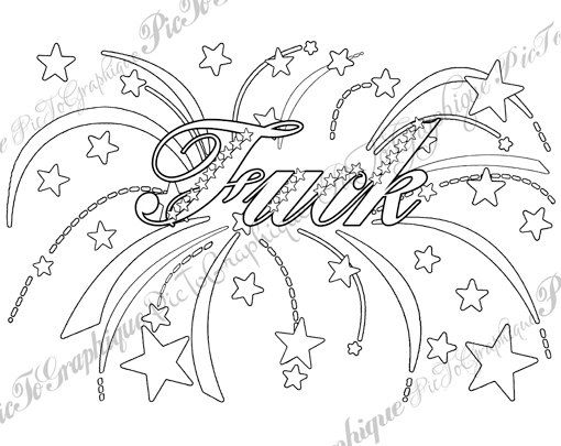 Coloring Pages Curse Words