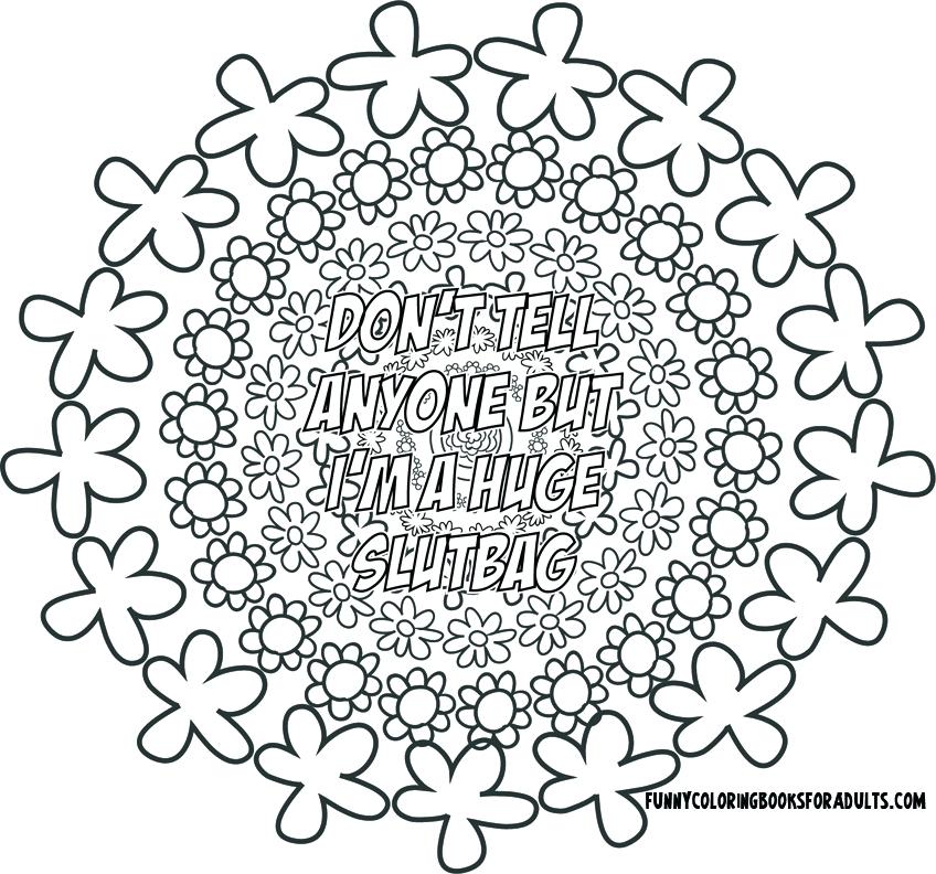 848x792 The Shit Swear Words Adult Coloring Book Pages Other Swear Words