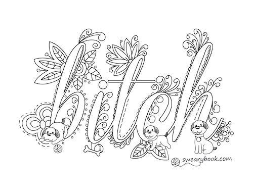 500x386 20 Inspirational Swear Word Coloring Pages