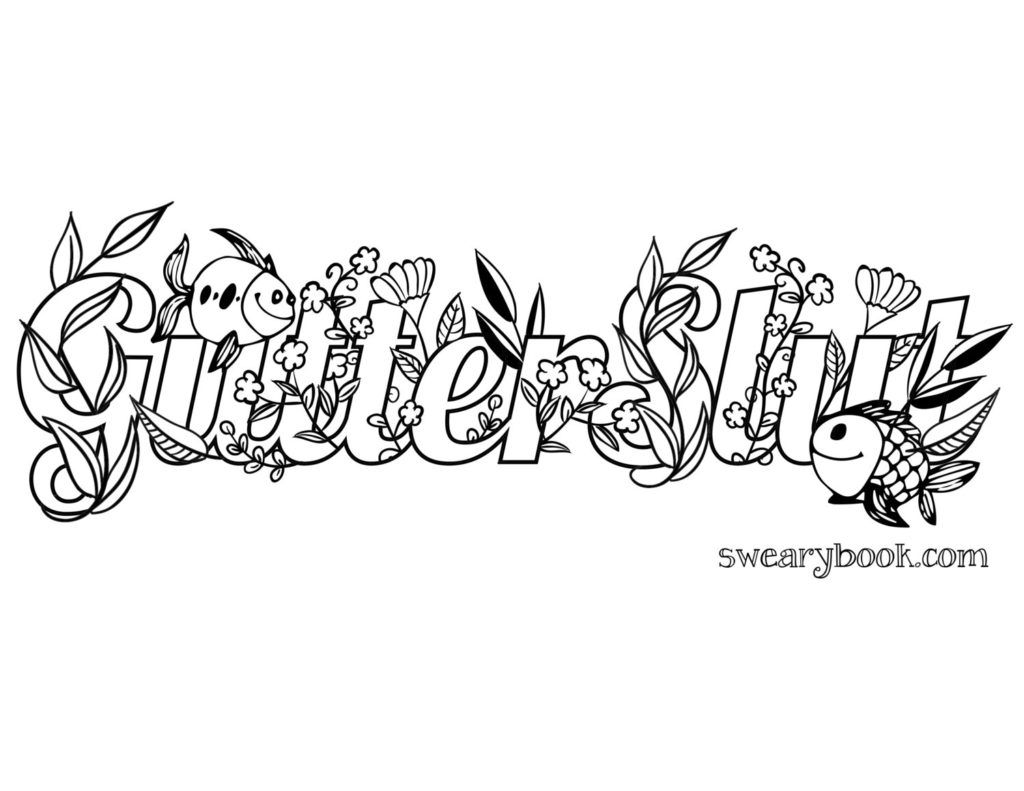 1024x791 Marvelous Adult Swear Words Coloring Book Sketch Page Pict