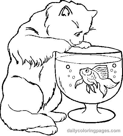 406x449 Cute Cat Coloring Pages Color Bros