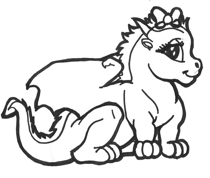 700x592 Cute Dragon Coloring Pages Cute Ba Dragon Coloring Pages