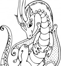 208x226 Dragon Coloring Pages Prints And Colors 4931,