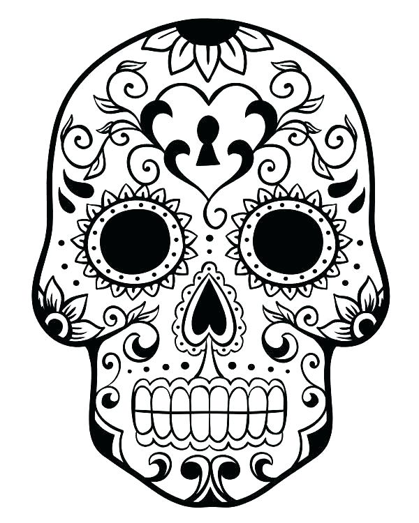 600x750 Day Dead Skulls Coloring Pages Sugar Skull Page Rack