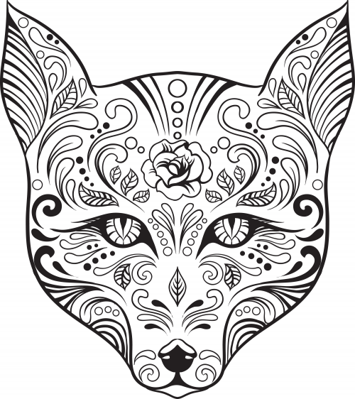 500x562 Advanced Coloring Sugar Skull 5