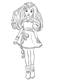 236x330 Uma Descendants 2 Coloring Page Free Movie Coloring Pages