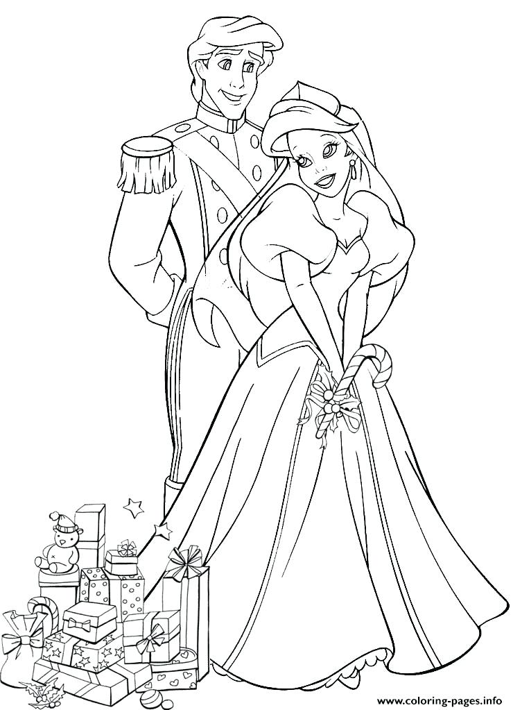 740x1023 Ariel Color Pages And With Wedding Gifts Princess Coloring Pages