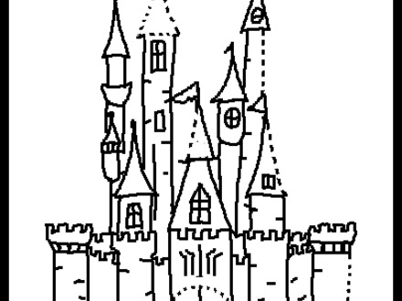 440x330 26 Disney Castle Coloring Pages, Cartoon Design Disney Princess