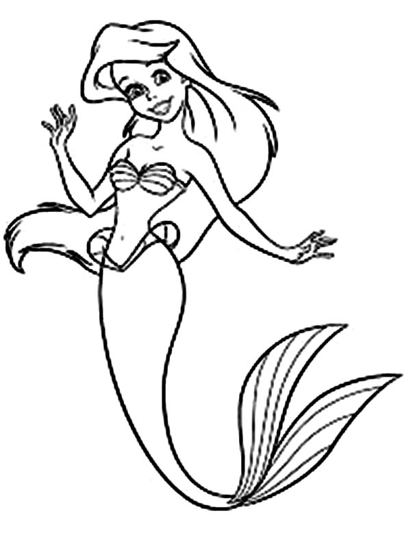600x777 Coloring Pages Disney Princess Ariel