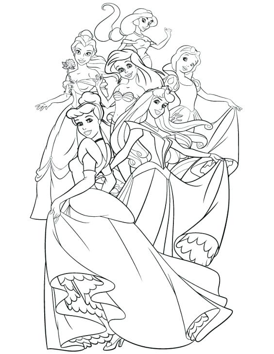 564x730 Printable Disney Princess Coloring Pages Princess Colouring Book