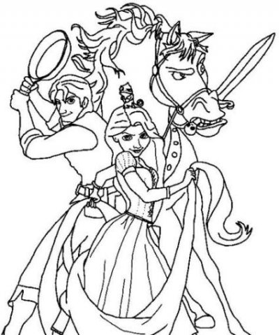 400x479 Tangled Disney Movie Coloring Pages Enjoy Colouring Throughout