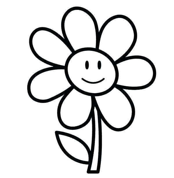 600x613 Flowers Coloring Sheets Easy Printable Flower Hawaiian Pages Free