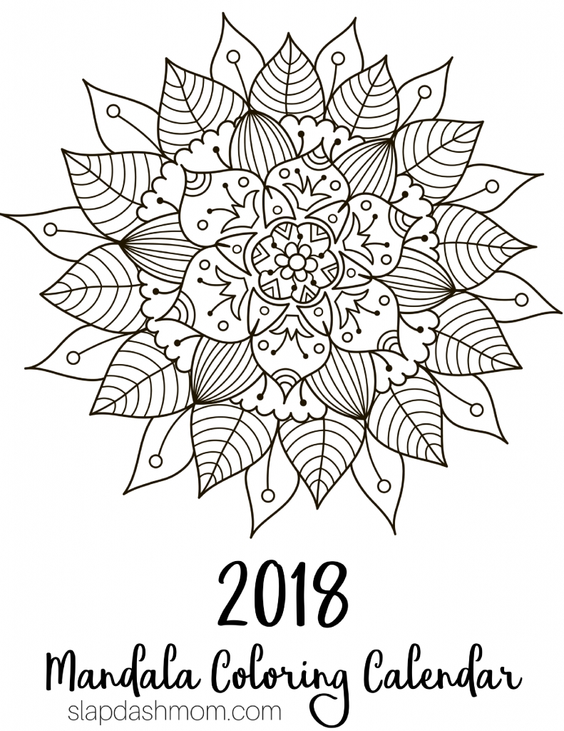 791x1024 Fresh Free Printable 2018 Calendar Mandala Coloring Pages