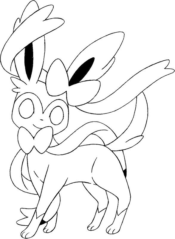 587x800 Pokemon Coloring Pages Eevee Evolutions Sylveon Printable