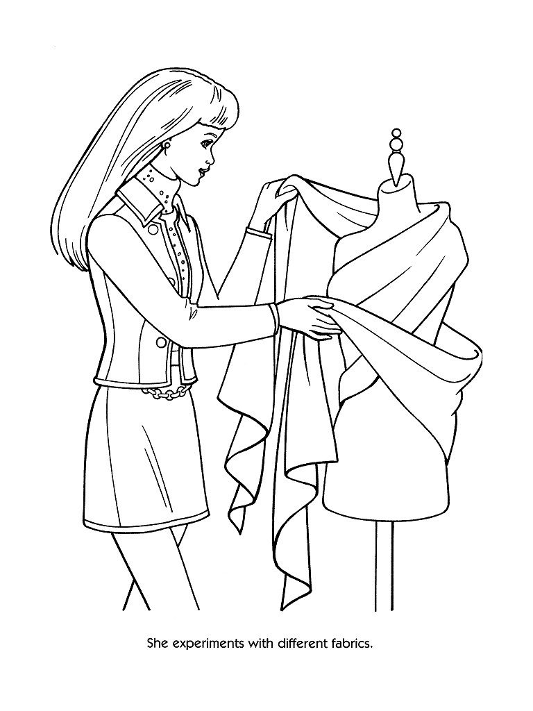 768x1024 Last Chance Fashion Designer Coloring Pages 19877