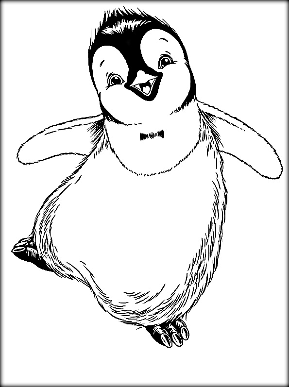 595x797 Free Printable Happy Feet Coloring Pages
