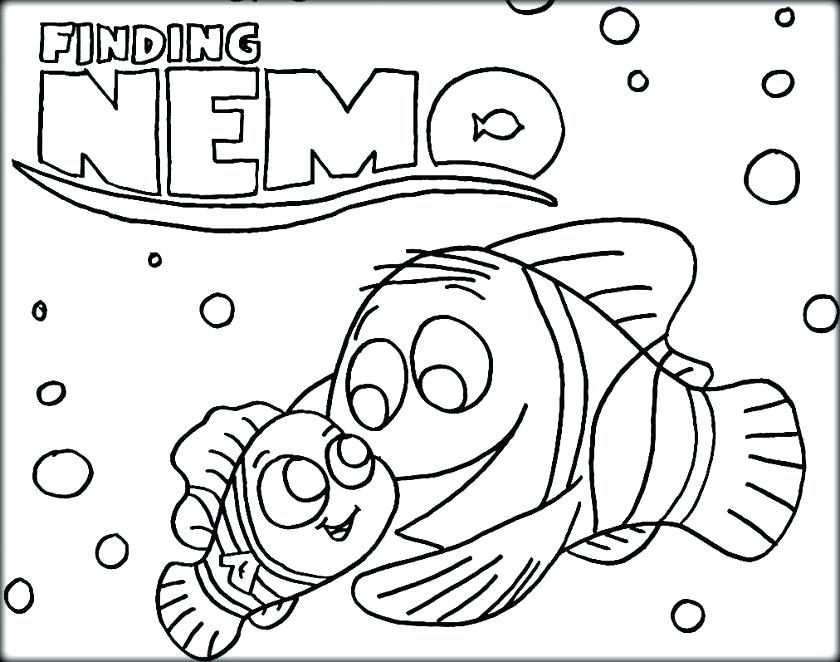840x662 Finding Nemo Color Pages Finding Coloring Page Finding Movie Free