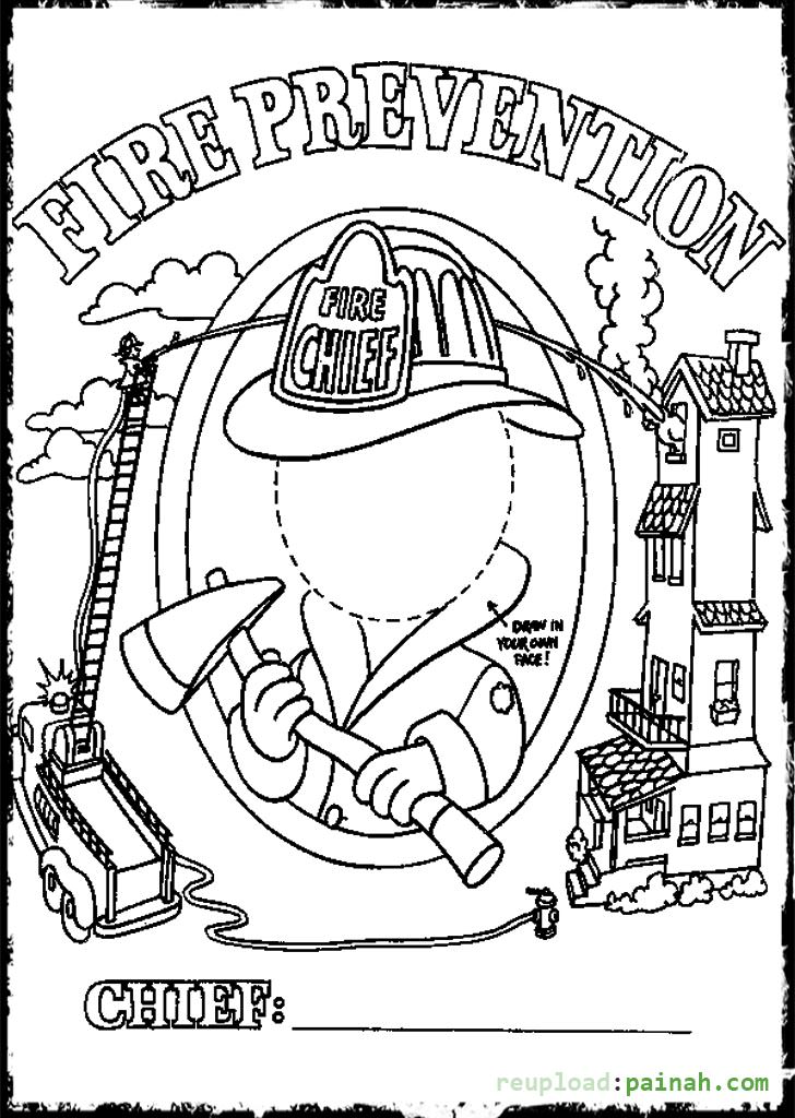 728x1024 Fire Prevention Coloring Pages