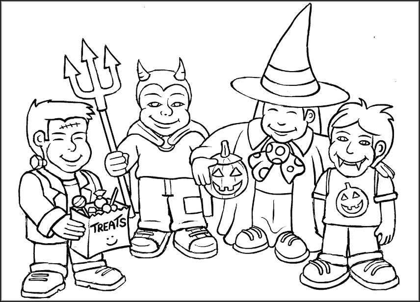 856x616 Halloween Colouring Pages For Kids Free Printables