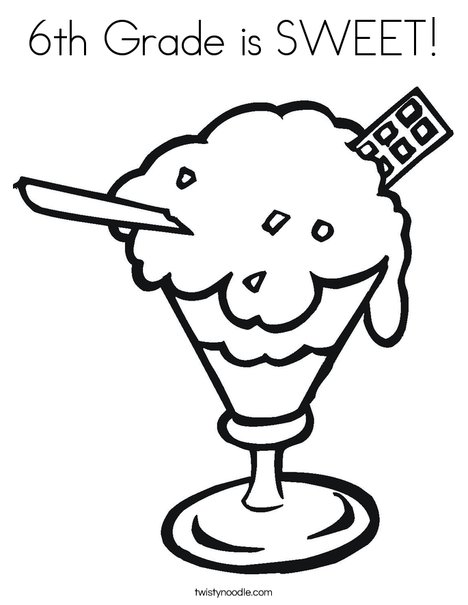 468x605 6th Grade Is Sweet Coloring Page
