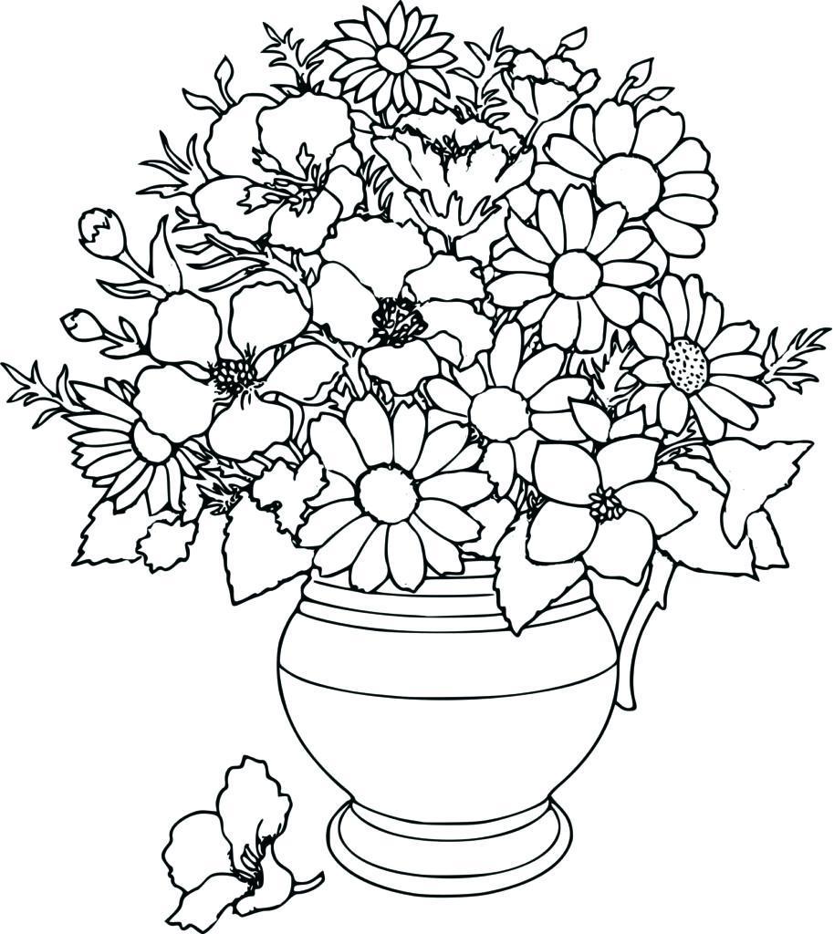 914x1024 Best Coloring With Flowers For Adults Page Fun Pics Of Abstract