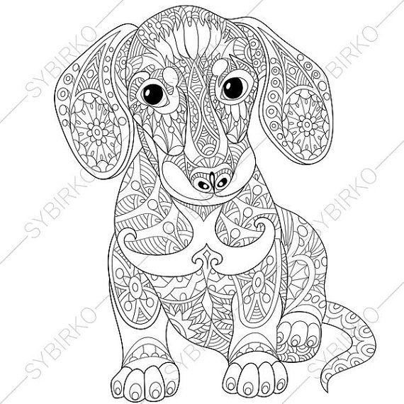 570x570 Animal Adult Coloring Pages Dog Printable