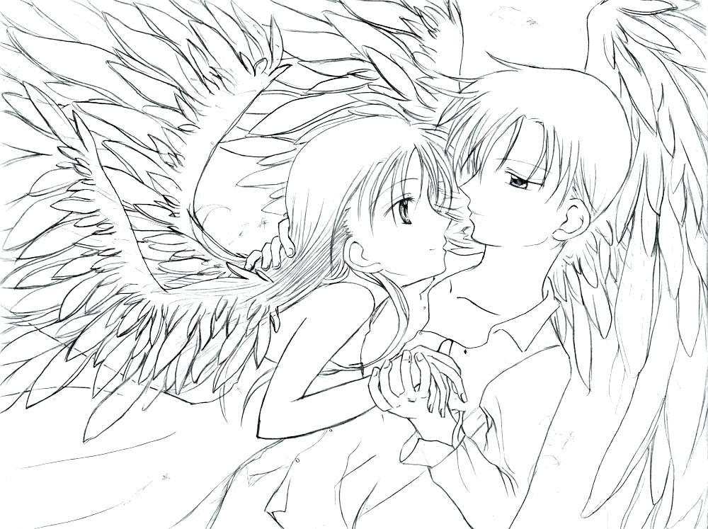 1000x747 Anime Coloring Pages For Adults Anime Angel Coloring Pages Anime