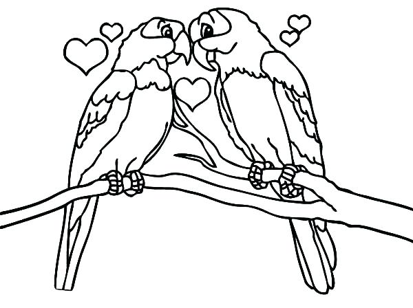 600x448 Love Is All Around Birds Coloring Pages Batch Coloring Love Birds