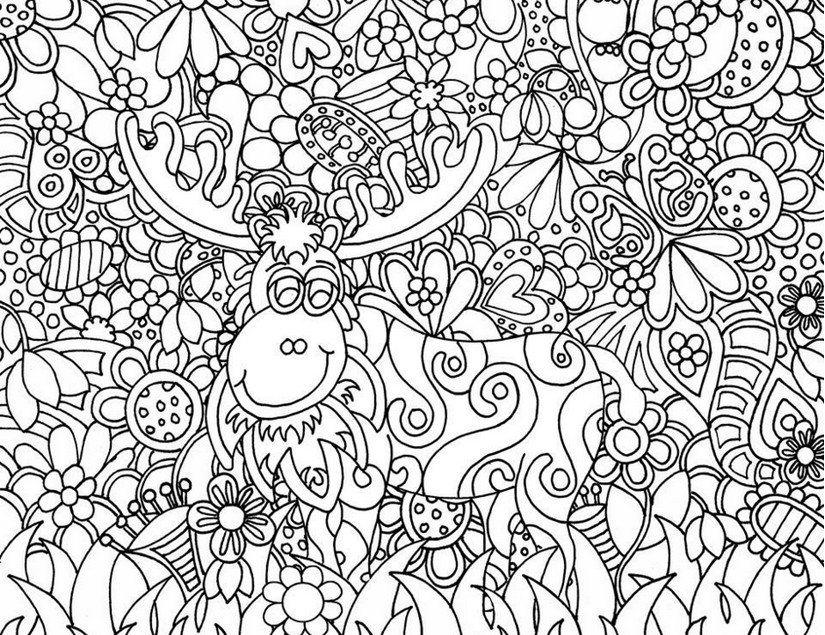 825x635 Geometric Coloring Pages For Christmas