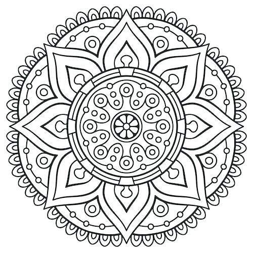 500x500 Abstract Coloring Pages Printable Mandala Coloring Pages Plus